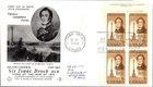 Canada FDC 1969 Sir Isaac Brock / Rosecraft - Ottawa Ont - Plt Blk Of 4 - J37271