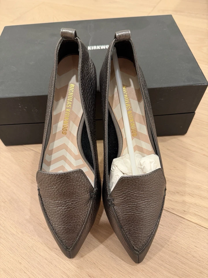 Мокасины Nicholas Kirkwood Beya металлик кожа размер 5 - Изображение 2 из 3