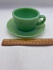 Vintage Fire King Jadite Jadeite Restaurant Ware Cup & Saucer/Chip on Saucer