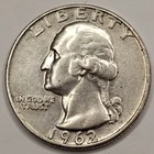 1962 D Washington 90% Silver Quarter Circulated Condition US 25c - 06