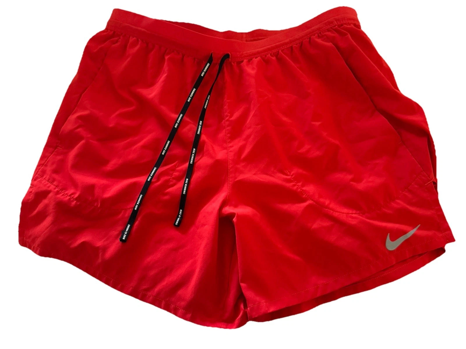MENS NIKE LINED BOXER BRIEF ATHLETIC MARATHON RUNNING SHORTS MEDIUM MD M RED