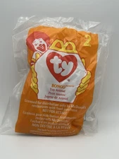 1998 BONGO The Monkey #2 Ty Teenie Beanie Babies McDonald’s Happy Meal Toy NIP
