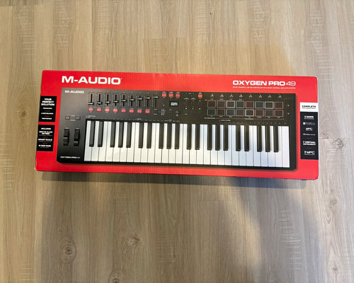 M-Audio Oxygen Pro 49 49-Key Semi-Weighted USB MIDI Controller, Pads/Faders