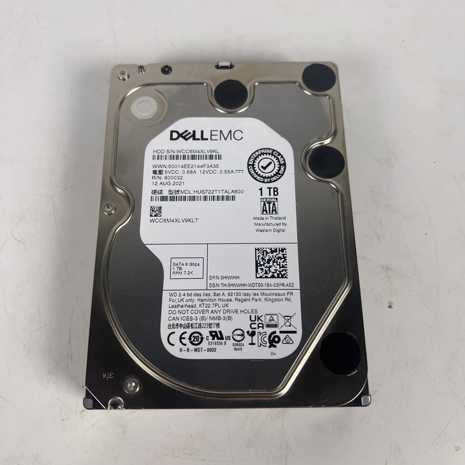 DELL 1TB SATA K4M5W MG04ACA100NY HNWHH HUS722T1TALA600 *DNP