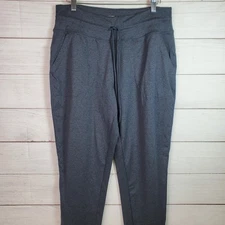 Lole Women's Grey Half Moon Jogger Pant Size Medium Pockets Drawstrings 