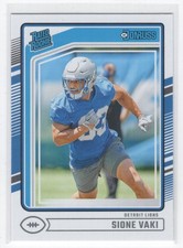 #332 2024 Donruss Rated Rookie Sione Vaki Rookie Detroit Lions