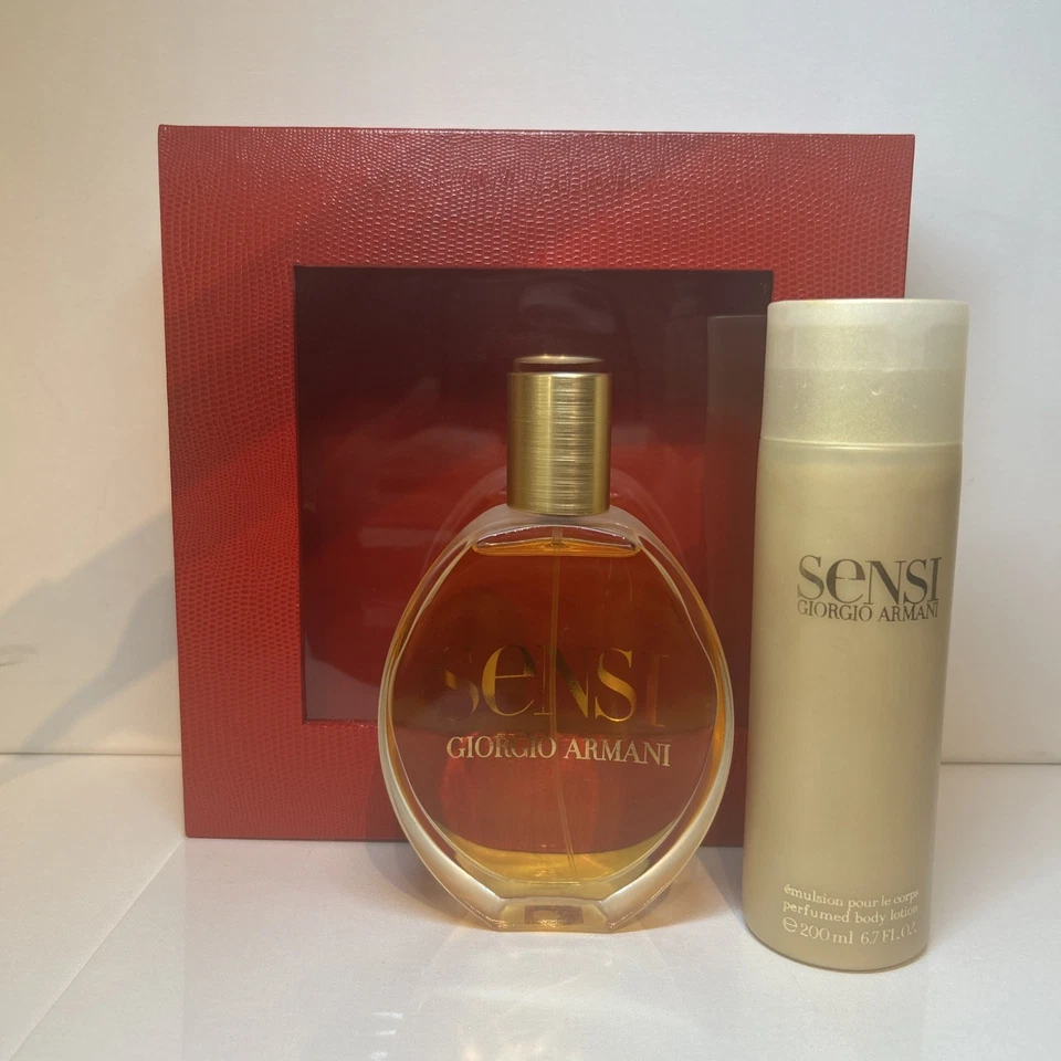 SENSI por GIORGIO ARMANI 3,4 oz 100 ml Eau De Parfum Spray con Loción Corporal LEER Foto 2 de 4