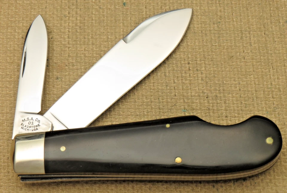 Cuchillo MARBLE’S MSA CO GLADSTONE MI por Queen Jack asas de cuerno de búfalo como nuevo Foto 4 de 4