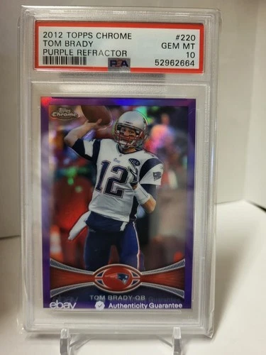Tom Brady 2012 Topps Chrome 🔥PURPLE REFRACTOR #324/499 🔥 PSA GEM MINT 10