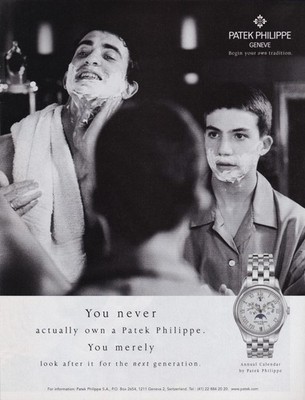 Patek Philippe Annual Calendar ''You Never Actually Own'' Original 2002 Print Ad!!
