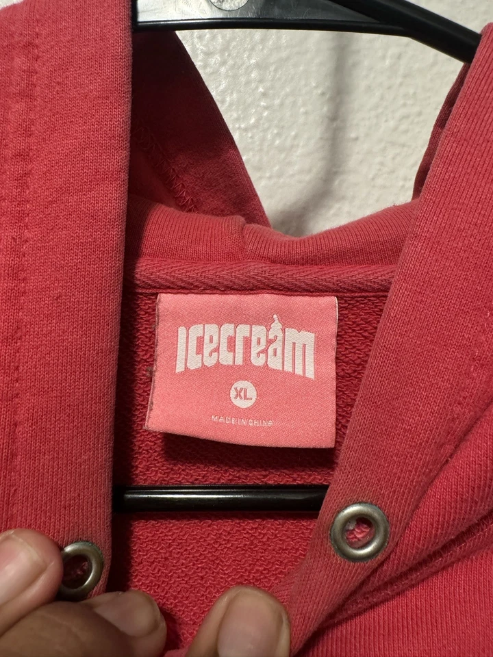 Billionaire Boys Club BBC Icecream Hombres Rosa Sudadera con Capucha Talla XL RARA Foto 3 de 4