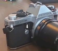 Pentax ME Super with lenses and flash