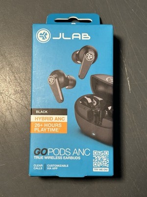 New JLab GO Pods ANC Wireless Earbuds Hybrid Noise Canceling 26Hr Playtime IP55