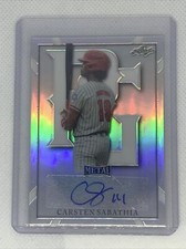 2021 LEAF METAL PERFECT GAME CARSTEN SABATHIA AUTO SILVER REFRACTOR