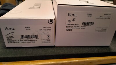 Rohl TAP08W3LMSTN Apothecary 1.2 GPM Wall Mount Widespread Faucet Nickel