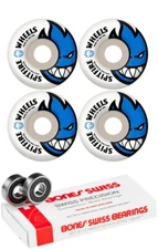 Spitfire Skateboard Wheels 51mm Bighead With Bones Swiss Bearings