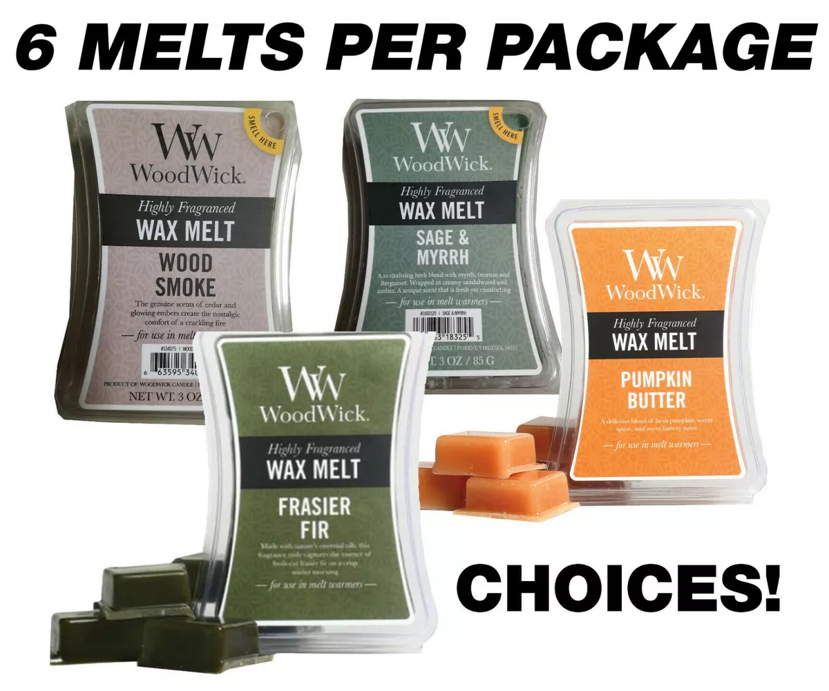 WoodWick Wax Melts Tarts 6 pack or Single Pack - BUY ANY 3+ GET FREE  SHIPPING