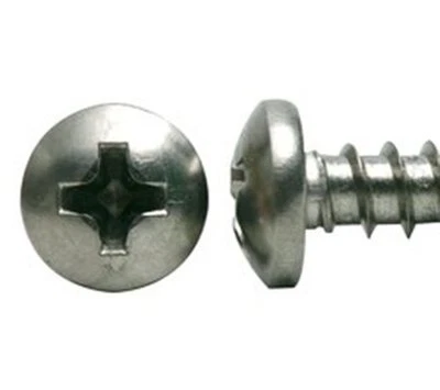 BALTIMORE FASTENER & SUPPLY Pan Head Phillips Sheet Metal Screws Stainless Steel #10 x 1/2" Qty-100
