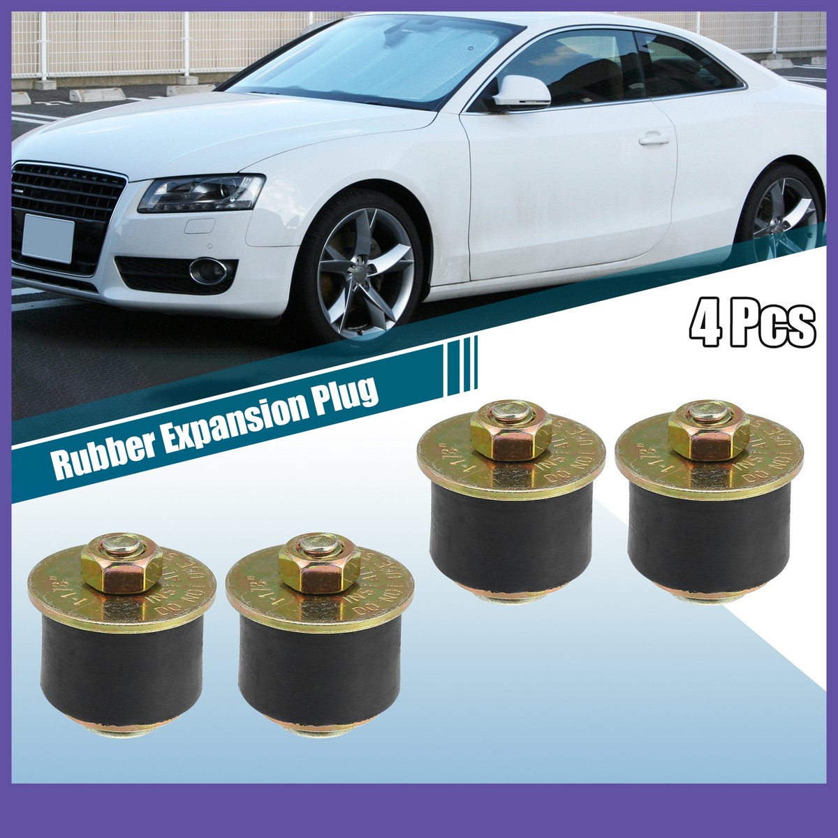 REPAIROCK 2pcs Rubber Freeze Plugs - 2-1/4" To 2-3/8" Expansion Plugs For Automotive