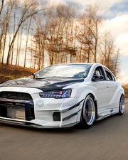 HCmotion RGB LED Headlights For 2008-2017 Mitsubishi Lancer EVO X DRL Animation