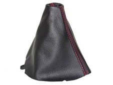 Schaltsack aus Leder für SKODA CITIGO 2011–2019 Manuell / Schwarz mit Rot