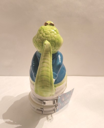 Barattolo ermetico Arte Contenuta, Prof Croc vetro colorato blu-verde 250 ml nuovo - Foto 3 di 5