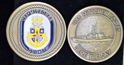 DDG-57 USS MITSCHER ''Seize the Day'' - Navy Challenge Coin 