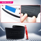 Black rubber rear trunk bumper protection decal sticker decoration accessories