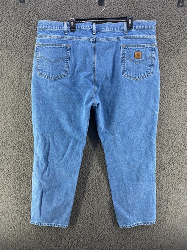 Carhartt Jeans Men’s 46x30 B18STW Traditional Fit Straight Medium Wash Blue - Picture 11 of 14