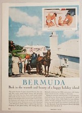 1959 Print Ad Bermuda Trade Development Board Family Vacation Horse Drawn Wagon