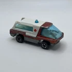 Vintage Mattel Hot Wheels Redline 1969 Heavyweights Ambulance Red Hong Kong