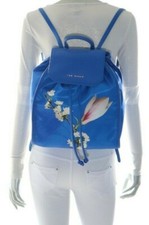 Ted Baker London Harmony Print Drawstring Baileee Nylon Backpack Bright Blue