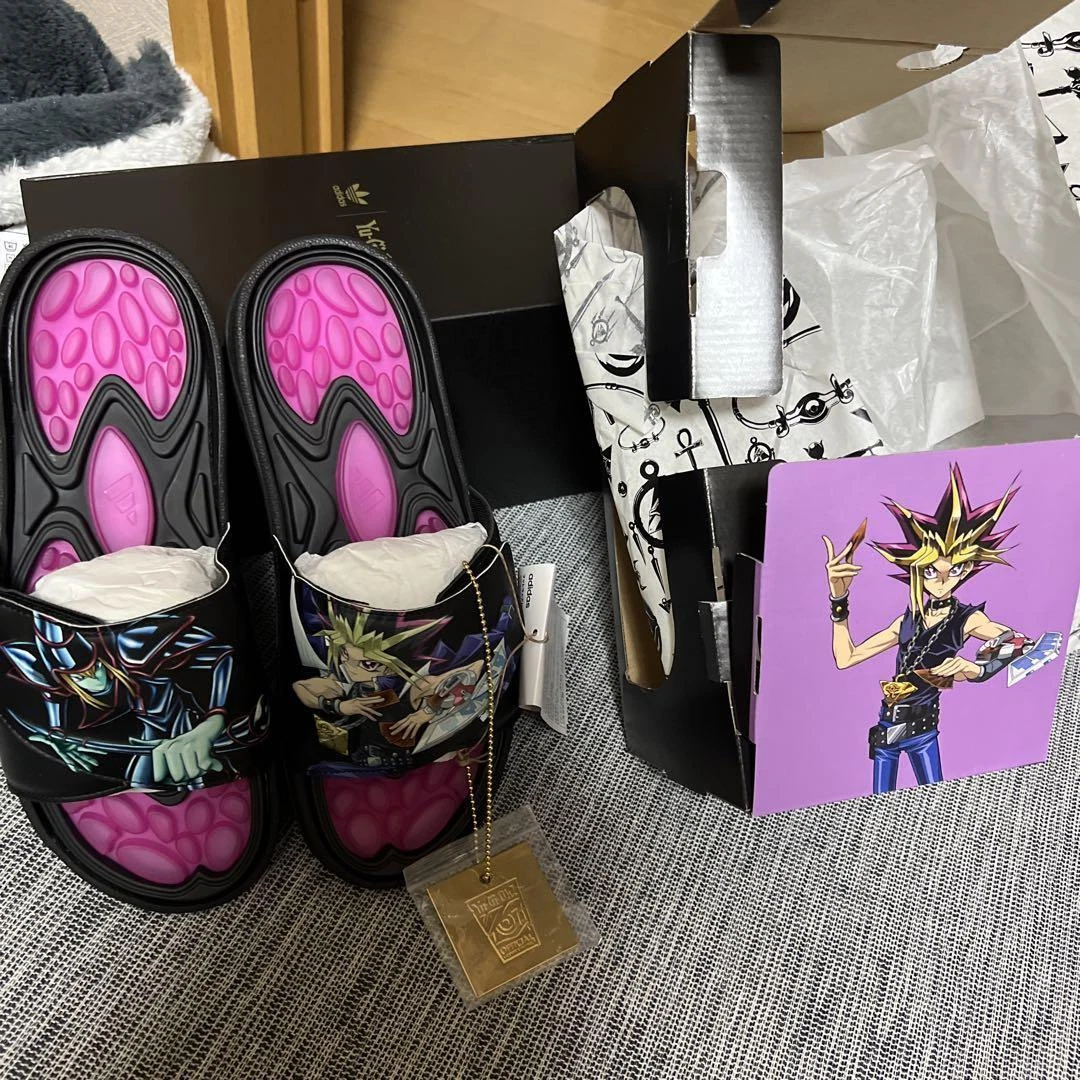 Sandalo Adidas YU GI OH Reptossage Slides Dark Magician Ver. US 8 5 JP 26 5 cm Nuovo