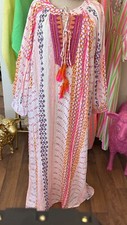 Damen Hippie  Kleid Freizeit   Mit Perlen bes...