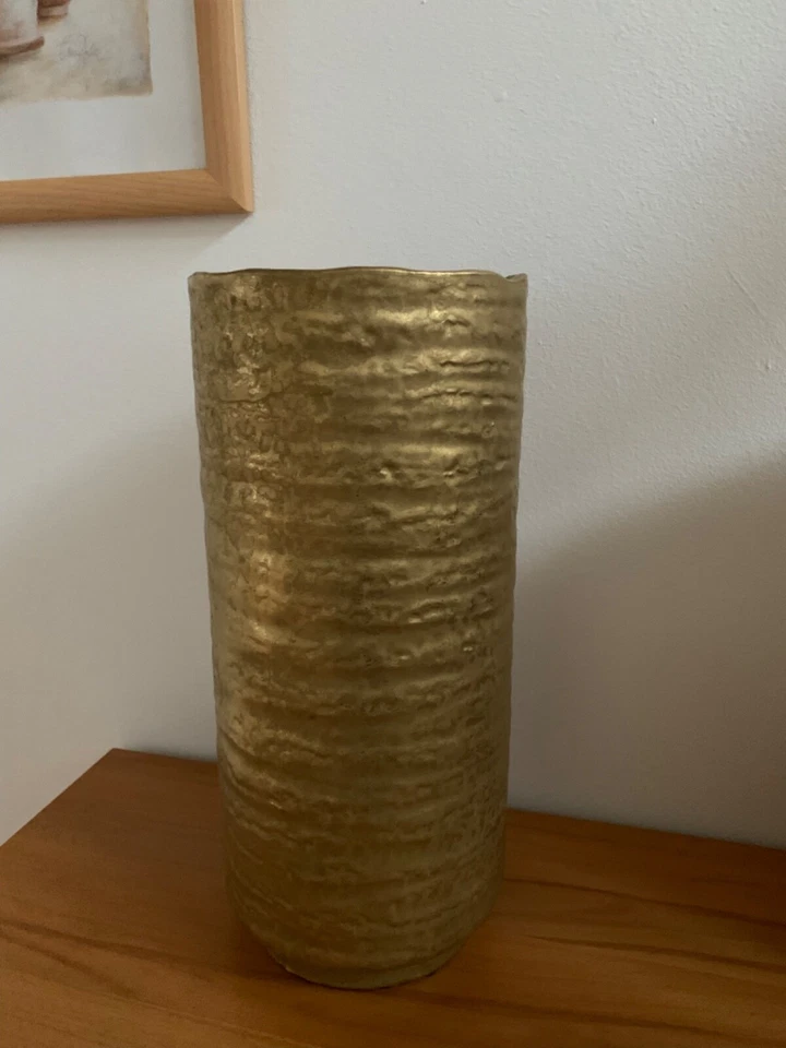 Vase Übertopf Novara verschiedene Größen gold Keramik Dekoration - Bild 4 von 4