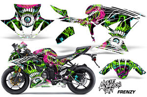 Street Graphics Kit Wrap For Kawasaki Ninja ZX6R 636 13-16 FRENZY GRN | eBay