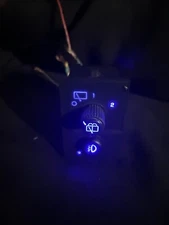 1999 - 2002 Tahoe Yukon Suburban Rear Window Wiper Switch Blue LED