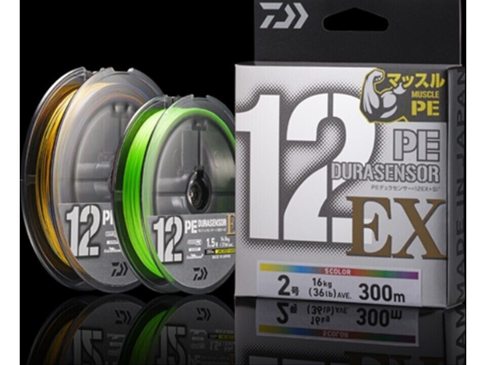 Daiwa PE Durasensor 12EX +Si3 1.5号 300m Daiwa PE Dura Sensor x12EX+Si3 5colored 200m, 300m, 400m - Lines