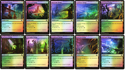 10 x FOIL Artifact Bridge Lands ( Full Set = je 1 ) [ NM ] [ Magic MTG ]