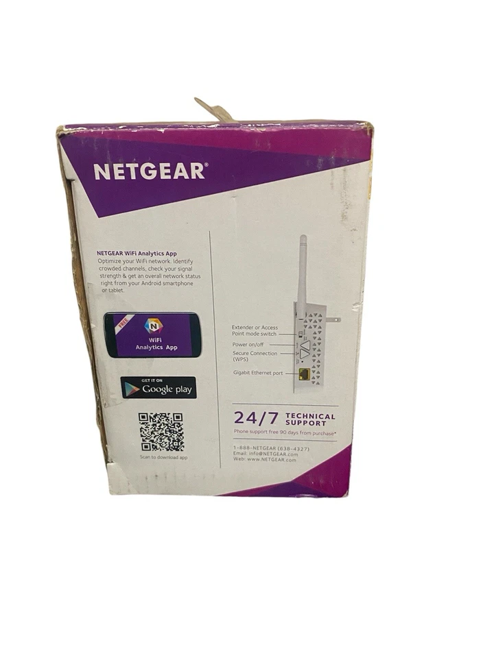 NETGEAR AAC750 WiFi Range Extender EX6100 Dual-band Wall-plug External Antenna - Image 4 of 4