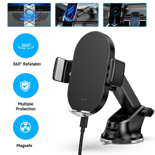 360° Rotatable In Car Suction Phone Holder Dashboard Windscreen Mount S141 - Afbeelding 24 van 24