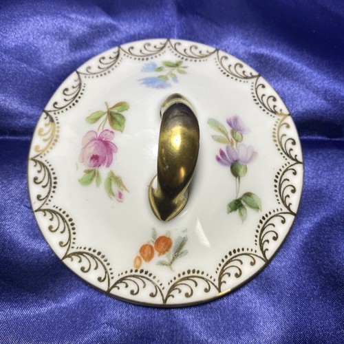 Bavaria Tirschenreuth Keramik Zuckerdose - Vintage Floral mit Goldvergoldung - Bild 8 von 12