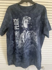 Liquid Blue Men’s John Lennon Imagine Peace Deep Blue Tie Dye T Shirt SZ L