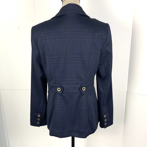 Cabi Women Size M Checkout Blazer Blue Black Plaid Preppy Career Stretch #4926 - Picture 7 of 16