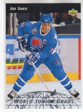92/93 UD JOE SAKIC WORLD JUNIOR GRADS INSERT #8