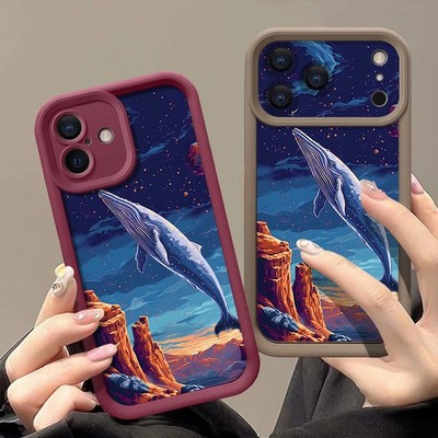 Handyhülle für iPhone 17 16 15 14 13 12 Pro Max Niedliche Delfine Silikonhülle