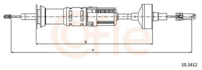 COFLE 10.3412 Kupplungsseil Seilzug für VW GOLF II (19E, 1G1) GOLF I (17)