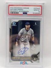 2022 Bowman 1st Chrome AUTO - ANTONIO PINERO #CPAAP PSA 10 GEM MINT Brewers (RC)