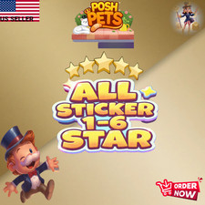 Monopoli_Go Stickers All 1/2/3/4/5/6 ⭐ card (POSH PETS ALBUM) Best Seller🔝