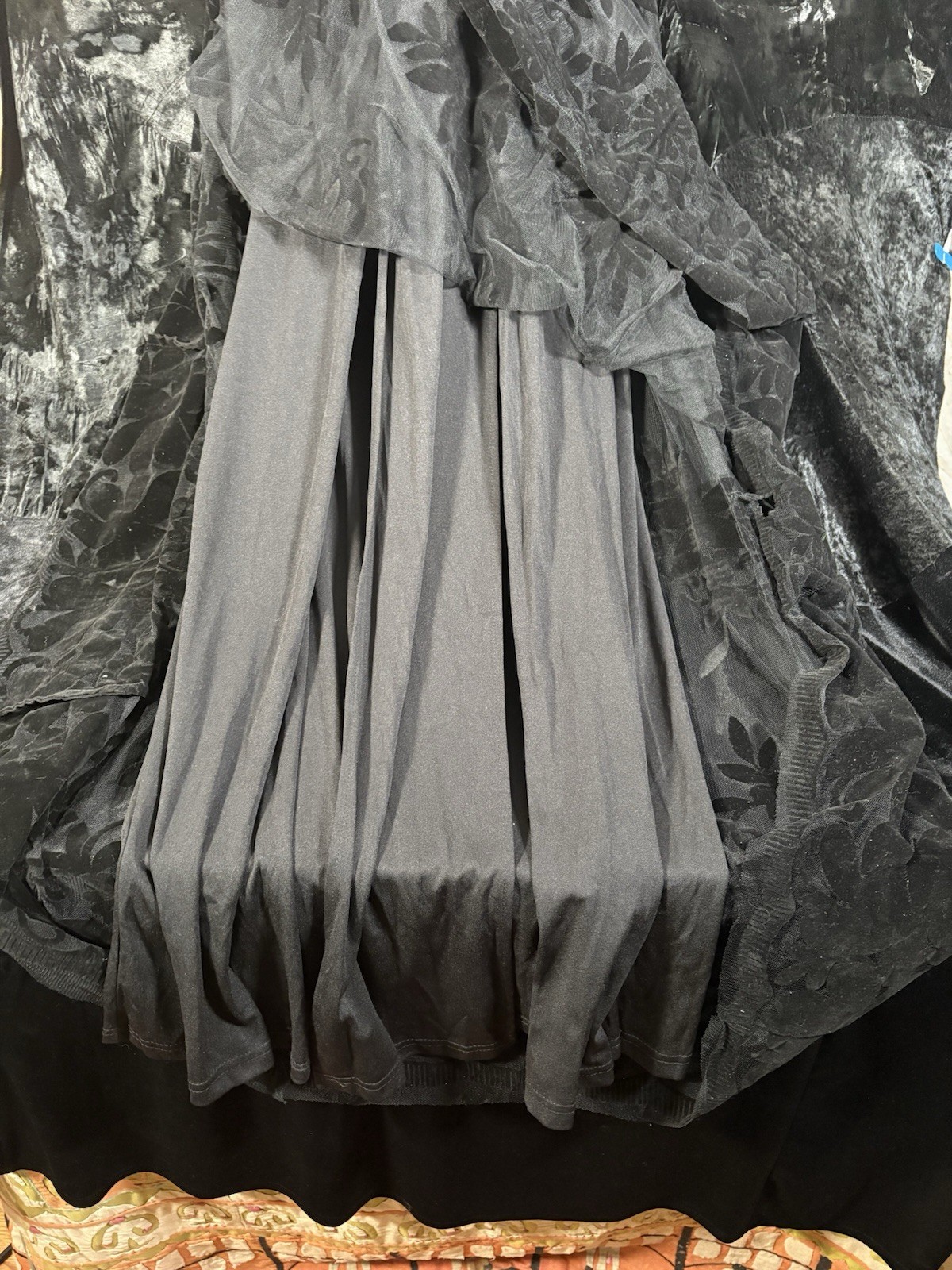 Windsor Black Dress Translucent Magical Night Garden Stevie Nicks Worthy size S